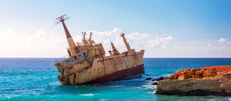 shipwreck on the shore