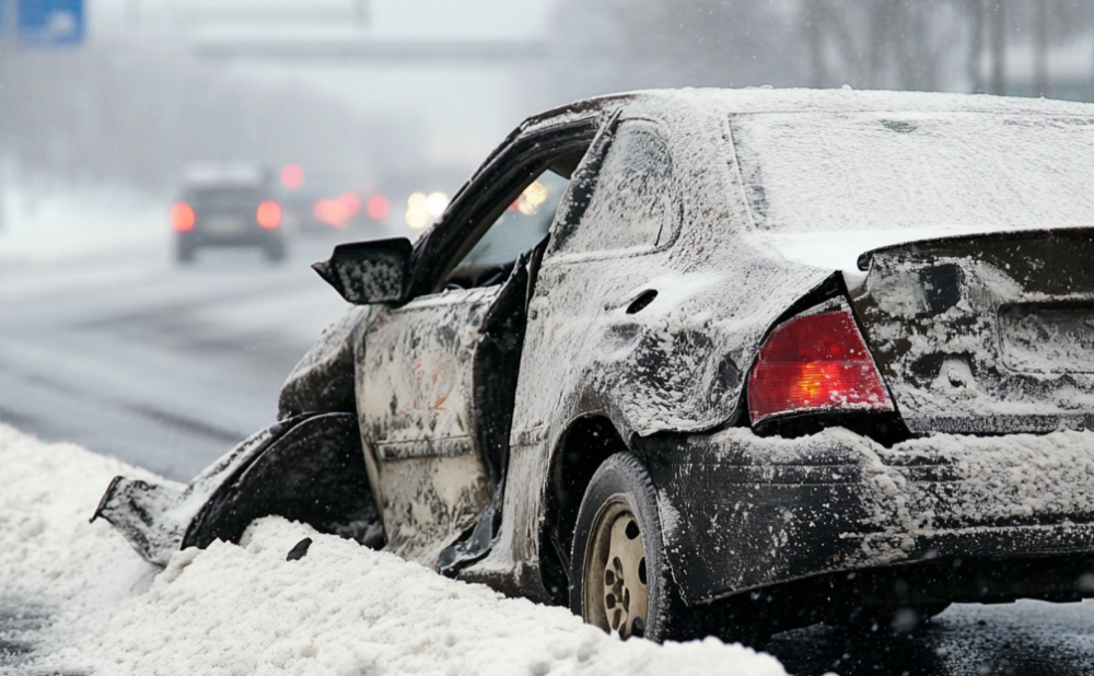 car accident caused by weather conditions