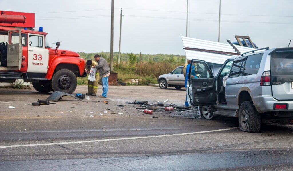 Accident in a Work Vehicle